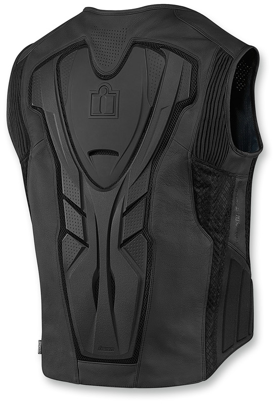 Icon Hypersport Prime Vest Leather King KingsPowerSports